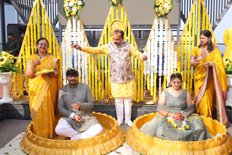 Colourful haldi celebrations