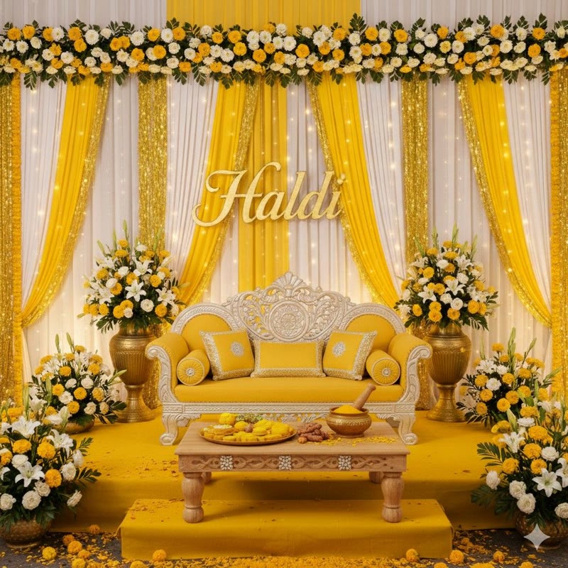 Family haldi blessings